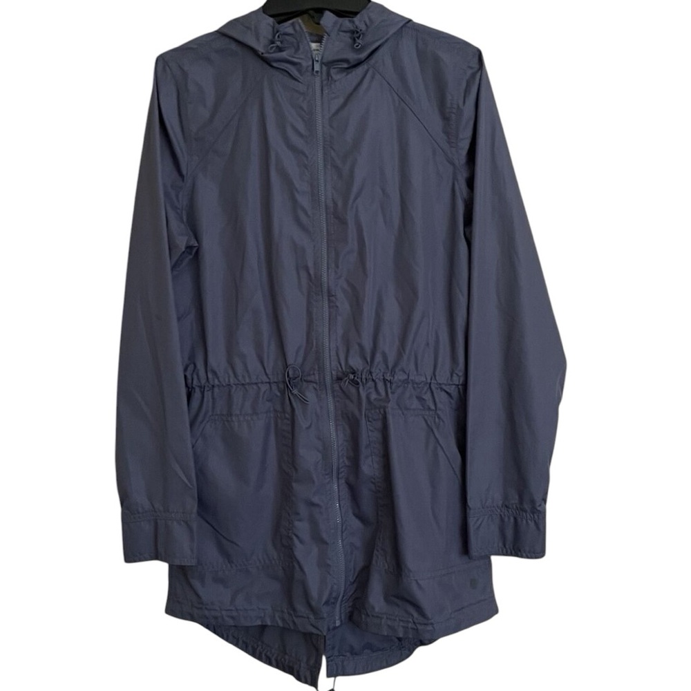 B9- extra small - womens gray/blue zip up size XS APANA Windbreaker Jacket